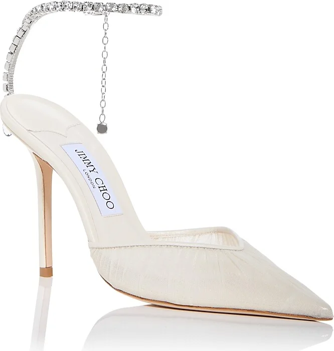 Jimmy Choo Women's Saeda 85 Ruched Tulle Pumps
