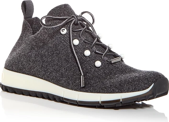 Jimmy Choo Women's Veles Embellished Knit Low Top Sneakers