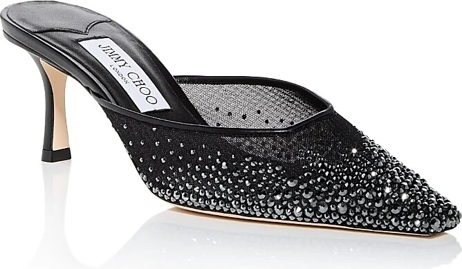 Jimmy Choo Women's Vivi 65 Degrade Crystal Mesh Mules