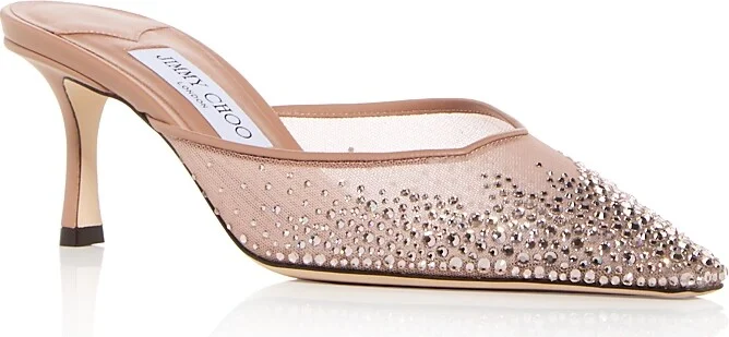 Jimmy Choo Women's Vivi 65 Degrade Crystal Mesh Mules