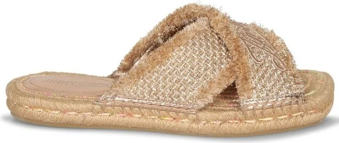 Jimmy Choo Woven Cross-Over Sandals