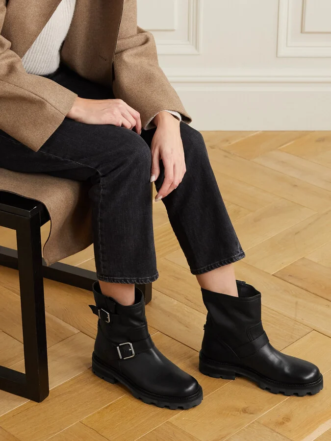Jimmy Choo - Youth Ii Buckled Leather Ankle Boots - Black - Image 2
