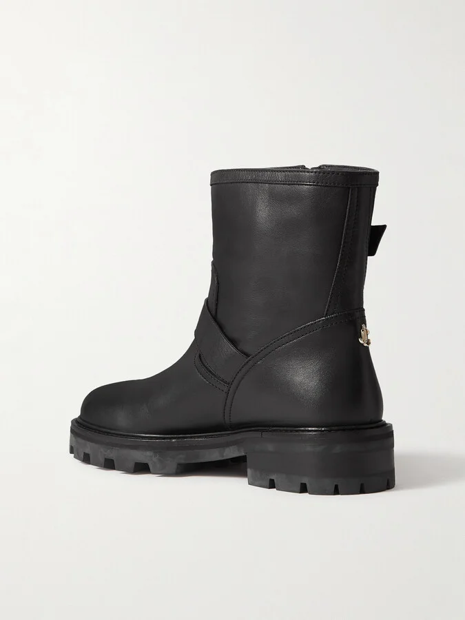 Jimmy Choo - Youth Ii Buckled Leather Ankle Boots - Black - Image 3