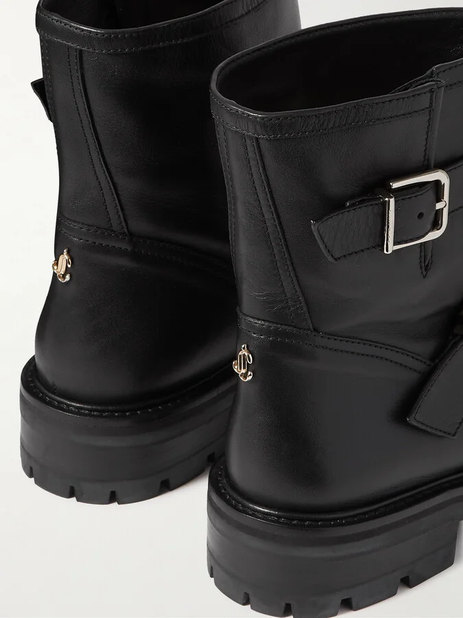 Jimmy Choo - Youth Ii Buckled Leather Ankle Boots - Black - Image 4