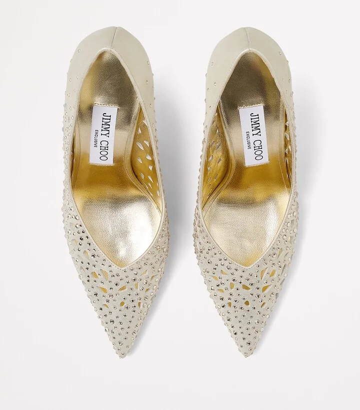 Jimmy Choo Ziri 90 Leather Embellished Pumps - Image 2