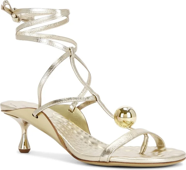 Jimmy Choo Zyra 50 Sandal in Metallic Gold - Image 2