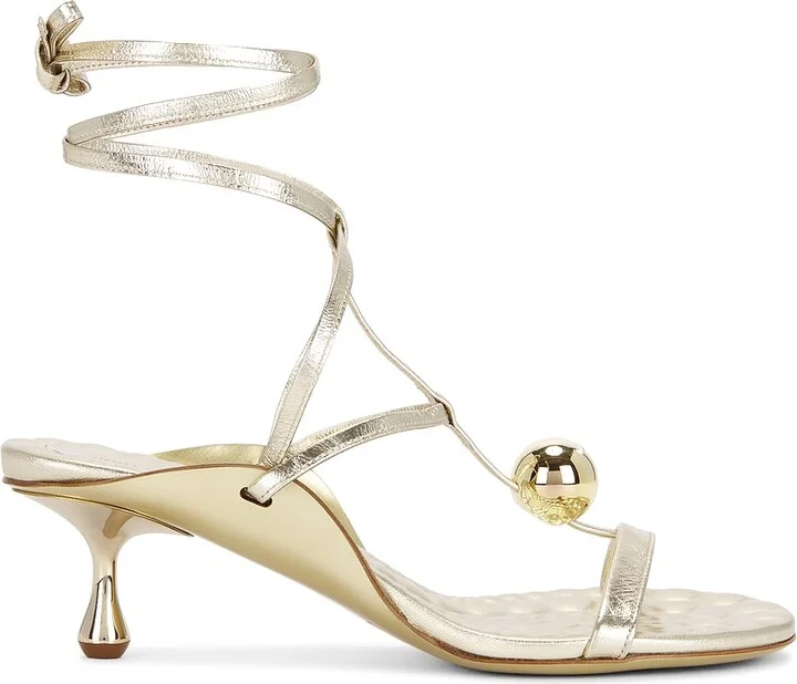 Jimmy Choo Zyra 50 Sandal in Metallic Gold