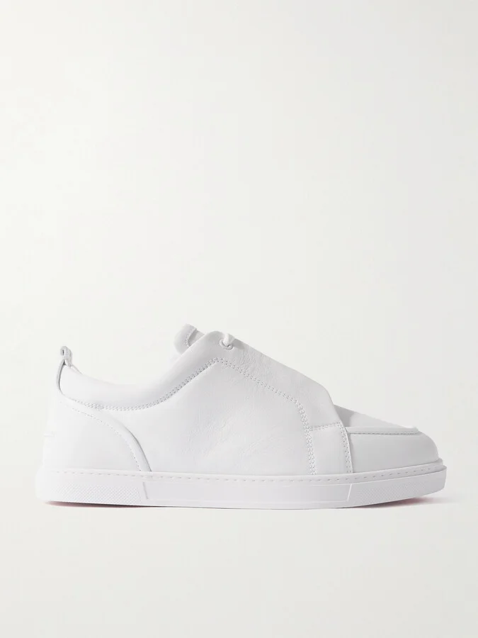 Jimmy Rubber-Trimmed Leather Sneakers