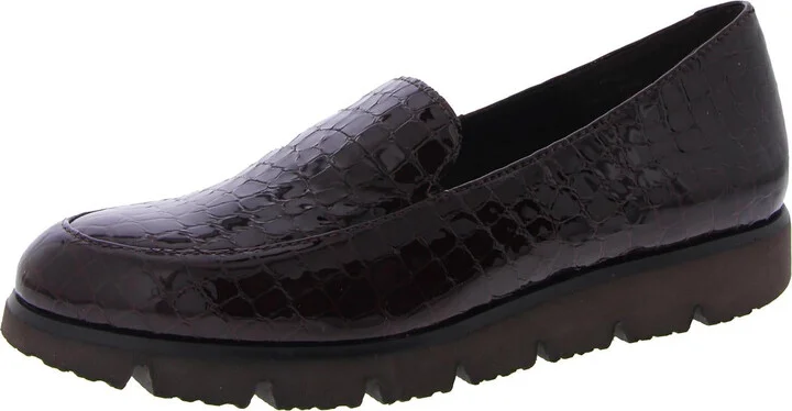 Jimmy Womens Faux Leather Slip On Loafers