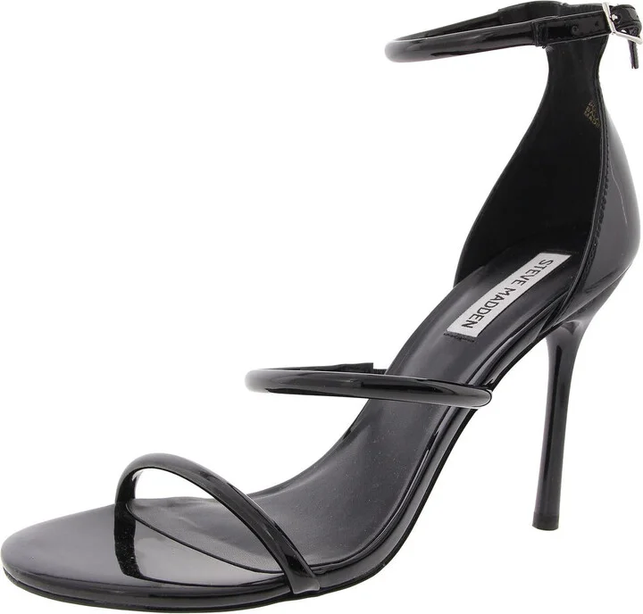 Jinx Womens Buckle Patent Ankle Strap