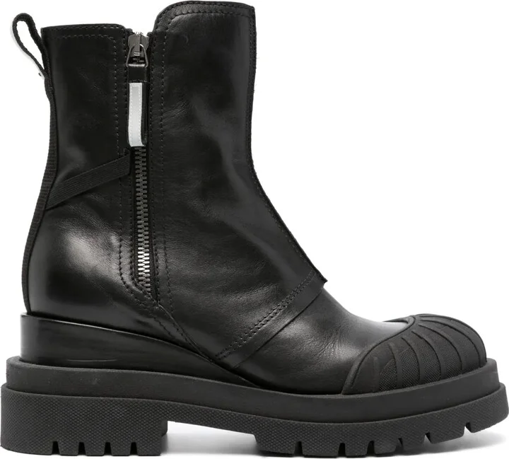 Jiro leather ankle-length boots