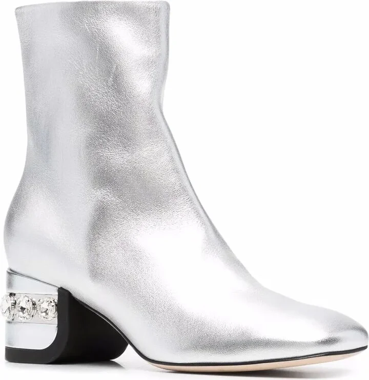 JJ crystal-embellished 55mm ankle boots - Image 2