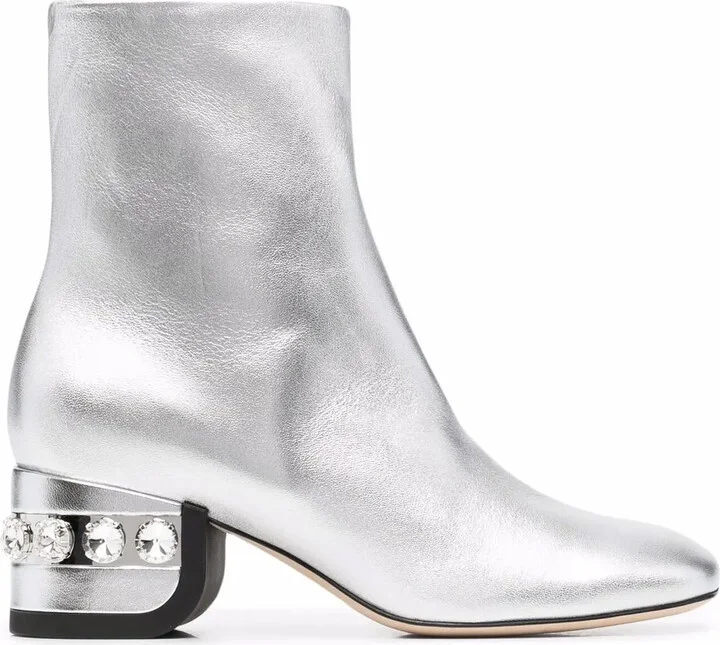 JJ crystal-embellished 55mm ankle boots