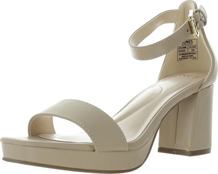 JnyHerliza Womens Solid Man Made Block Heels