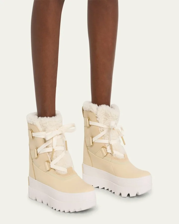 Joan Of Arctic Leather Faux-Fur Snow Booties - Image 4