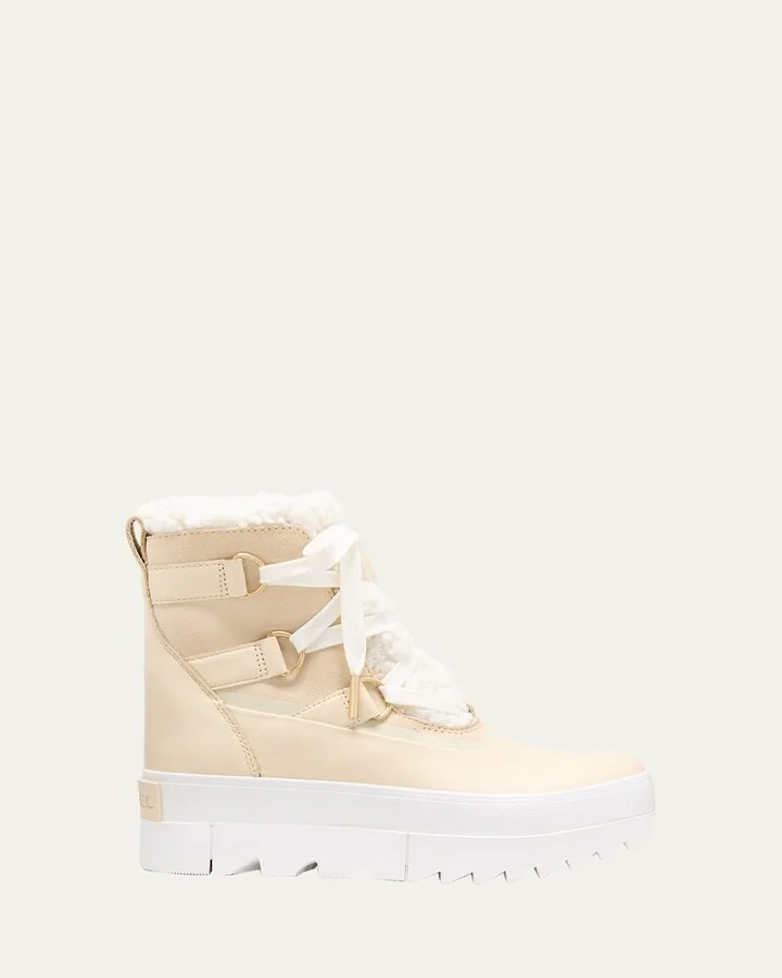 Joan Of Arctic Leather Faux-Fur Snow Booties