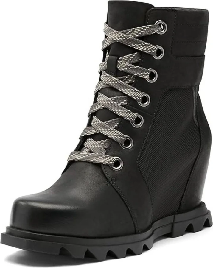 Joan Of Arctic Wedge Iii Lexie Boots In Black, Jet