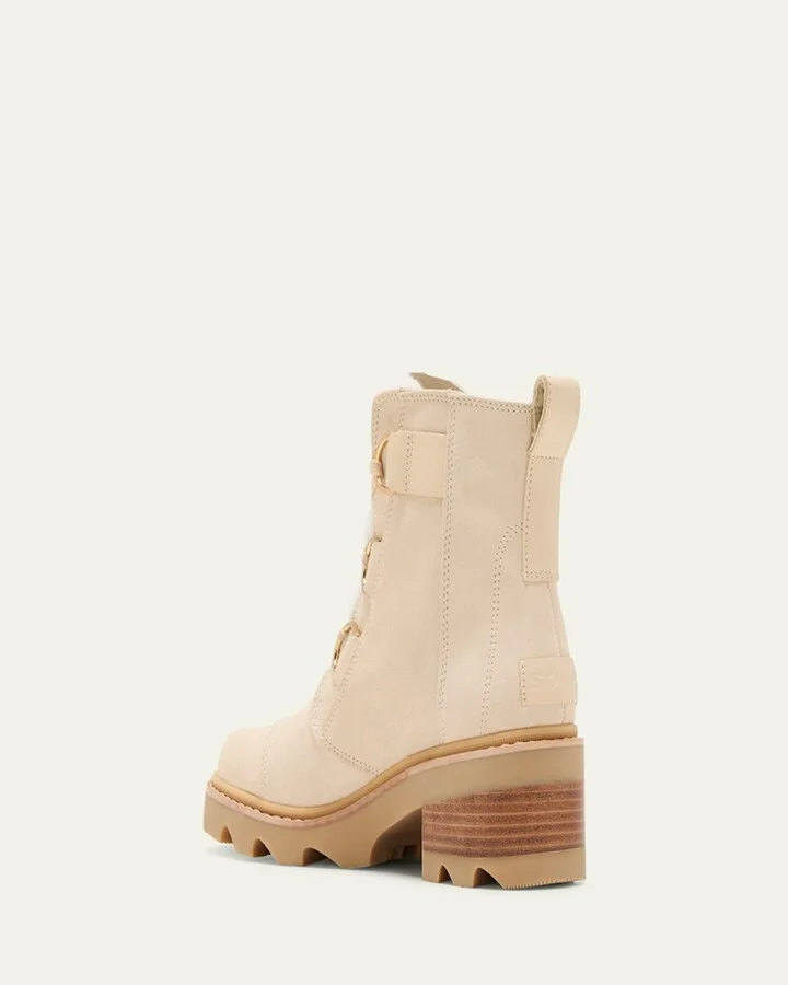 Joan Suede Faux Fur Lace-Up Boots - Image 2