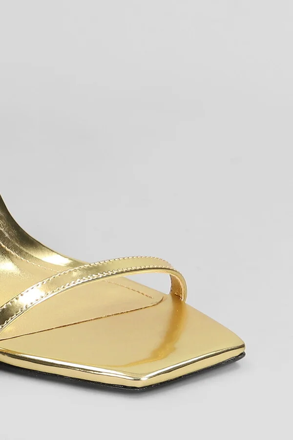 Joanna Sandals In Gold Leather - Image 5