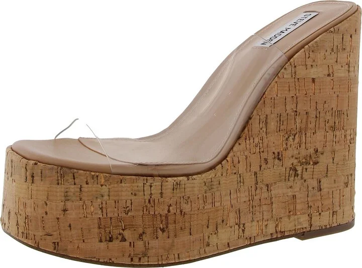 Joanne Womens Cork Wedge Sandals