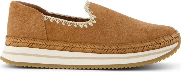 Jocelyn Brown Suede Deco Stitch Espadrille Sneaker