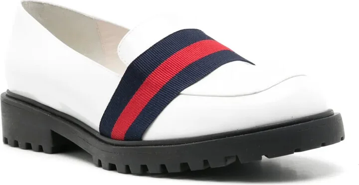 Jockey strap-detail leather loafers - Image 2