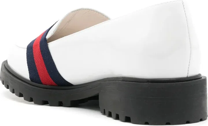 Jockey strap-detail leather loafers - Image 3