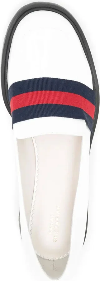 Jockey strap-detail leather loafers - Image 4
