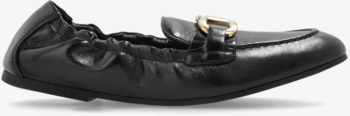 Jodie Elasticated Leather Loafers