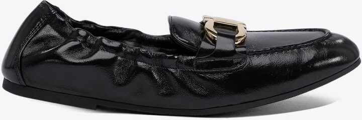 Jodie Elasticated Loafers in Leather