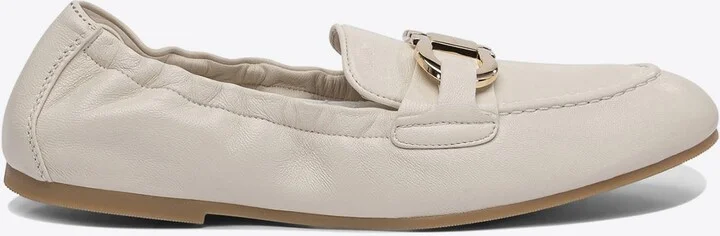 Jodie Elasticated Loafers in Leather