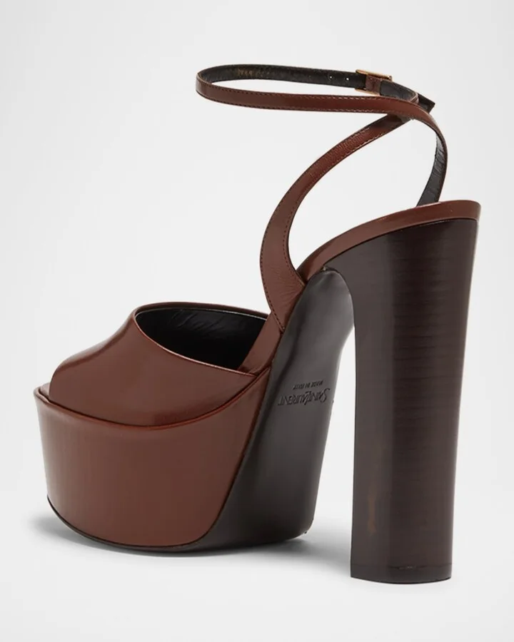 Jodie Leather Ankle-Strap Platform Sandals - Image 9