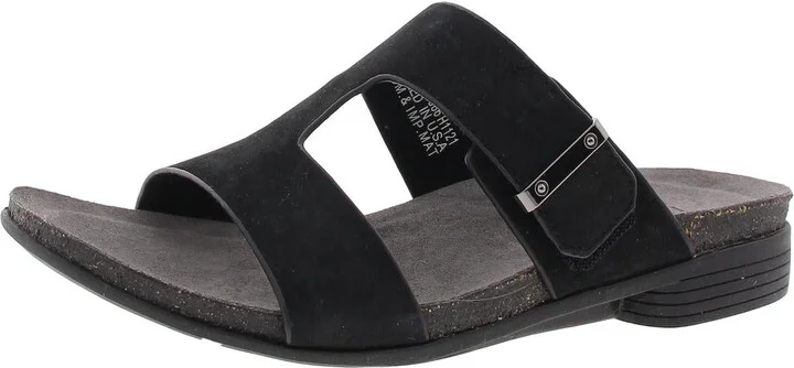 Jody Womens Adjustable Nubuck Slide Sandals