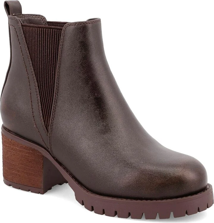 Jody Womens Faux Leather Ankle Chelsea Boots