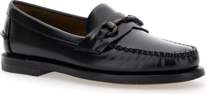 'joe' Black Pull-on Loafers With Horsebit Detail In Leather Man - Image 2