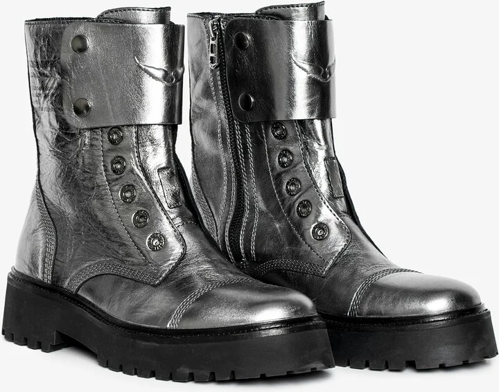 Joe Fast Vintage Metal Ankle Boots - Image 3