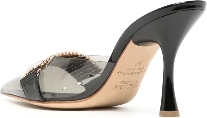 Joelle 90mm leather mules - Image 3