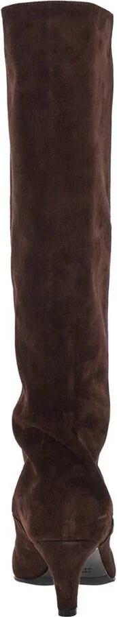 'Joelle' Brown Boots With Pointed Design And Low Heel In Suede Woman - Image 4