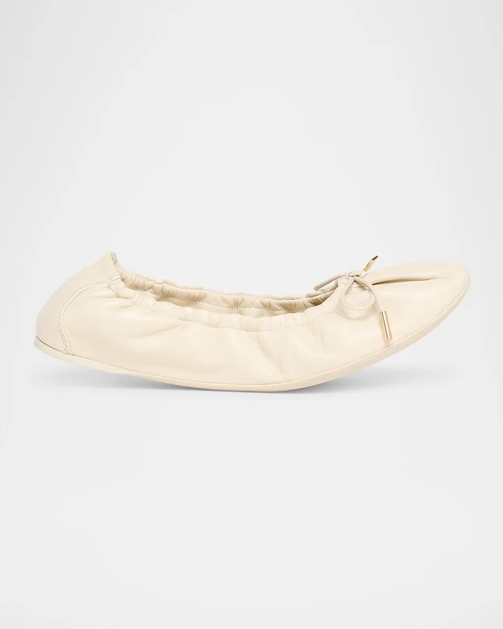 Joelle Leather Bow Ballerina Flats