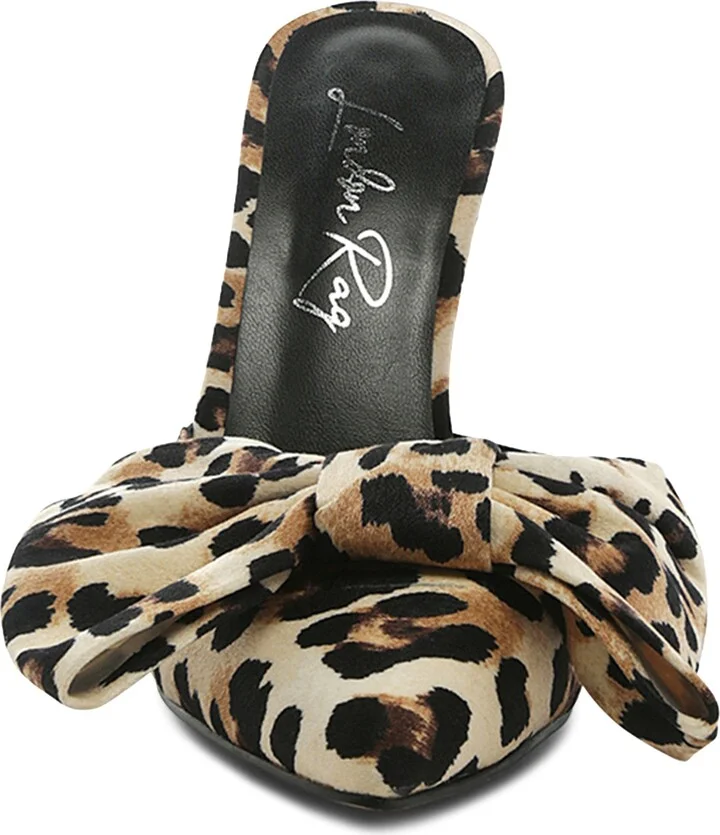 Joelle Leopard Bow Mule Pump - Image 2