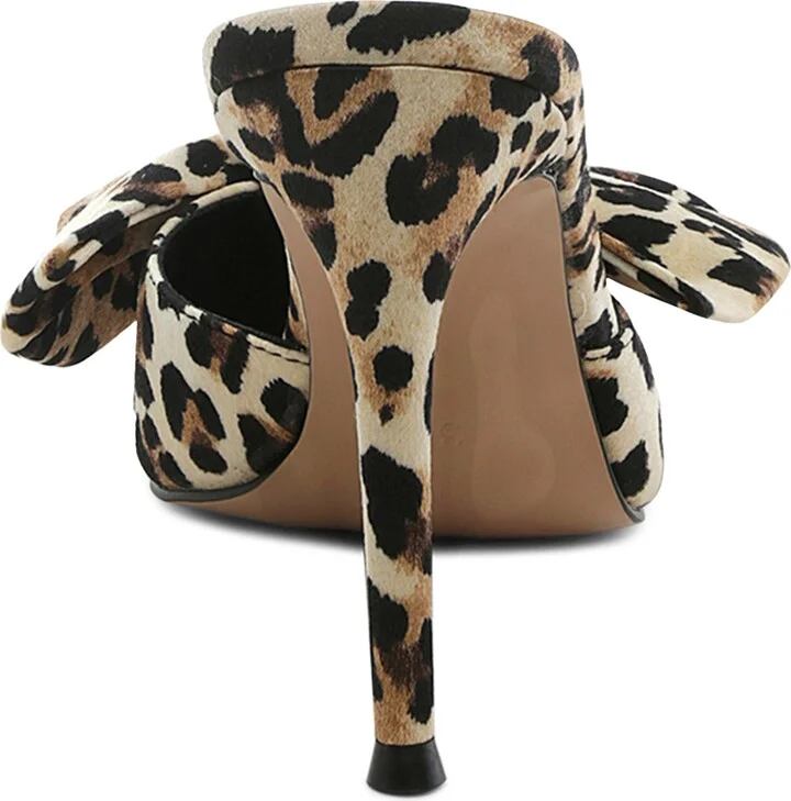 Joelle Leopard Bow Mule Pump - Image 3