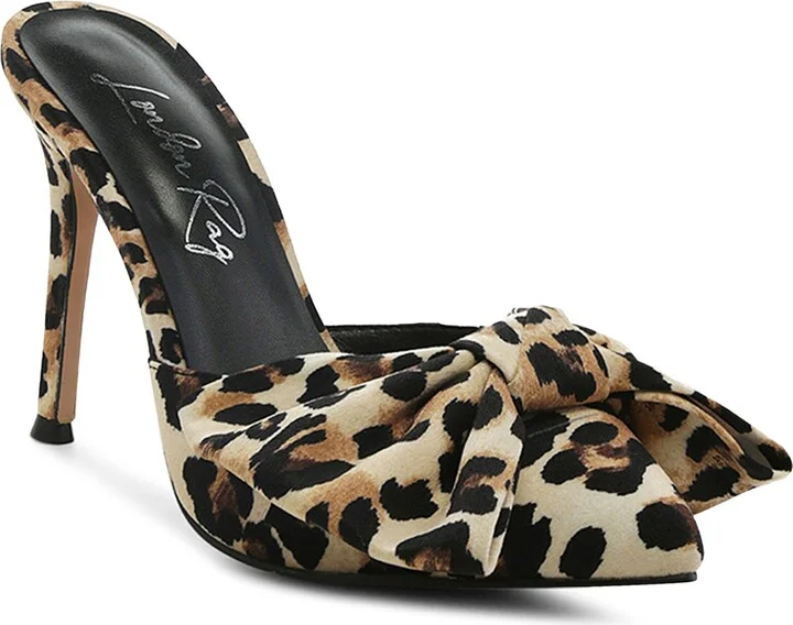 Joelle Leopard Bow Mule Pump