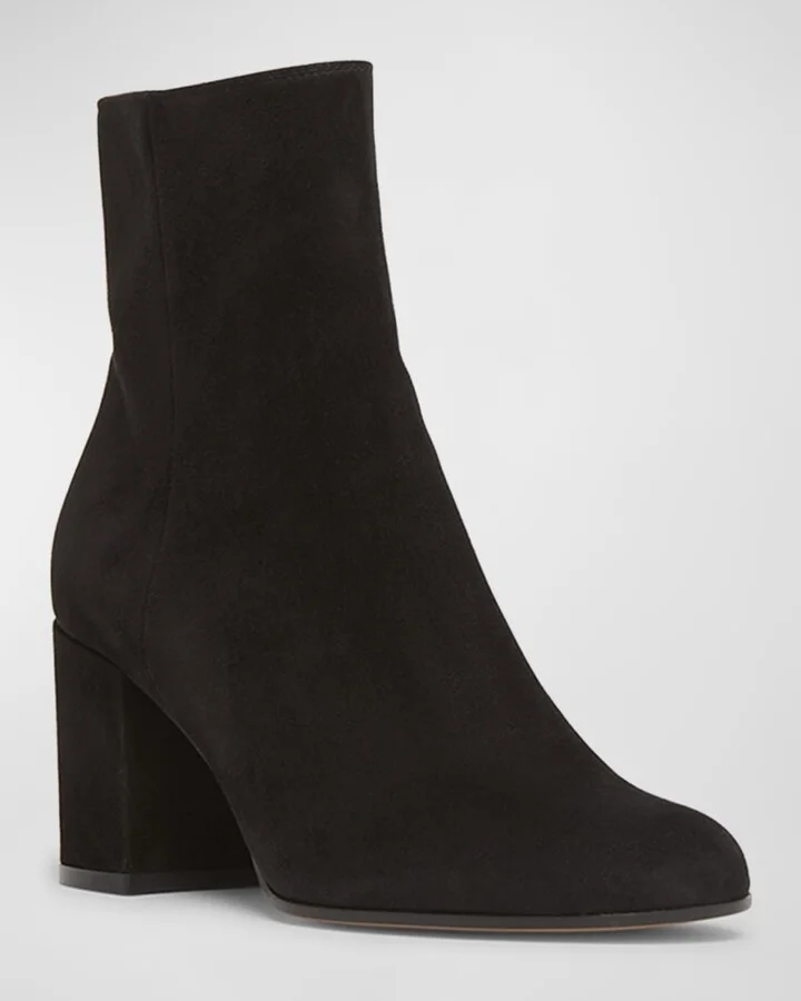 Joelle Suede Block-Heel Booties - Image 4