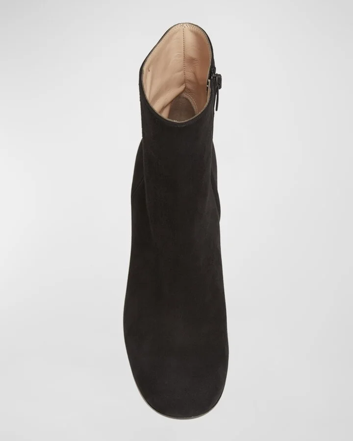 Joelle Suede Block-Heel Booties - Image 7