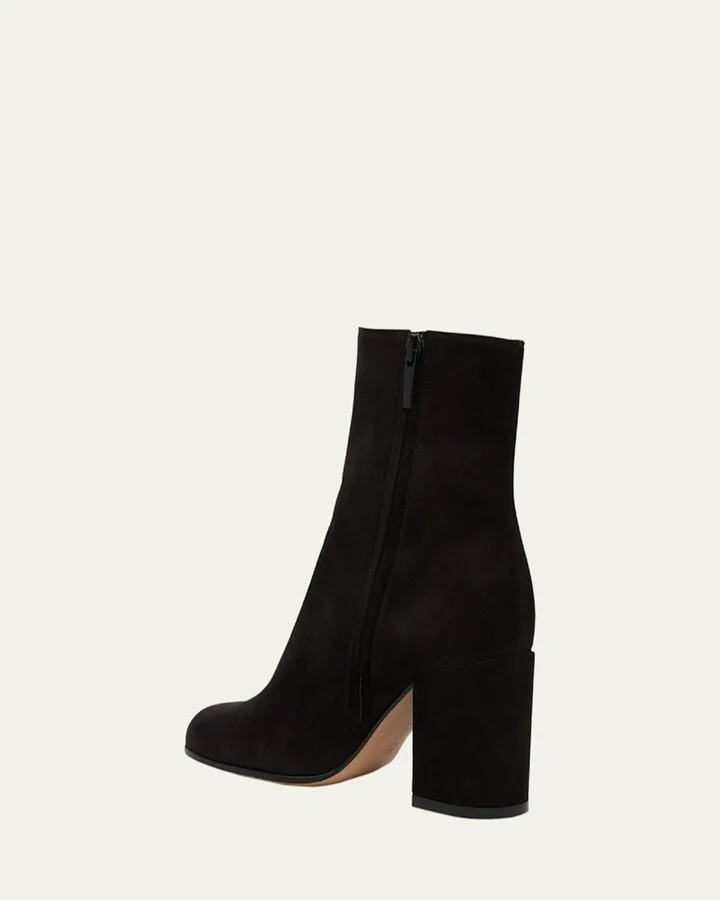 Joelle Suede Block-Heel Booties - Image 2