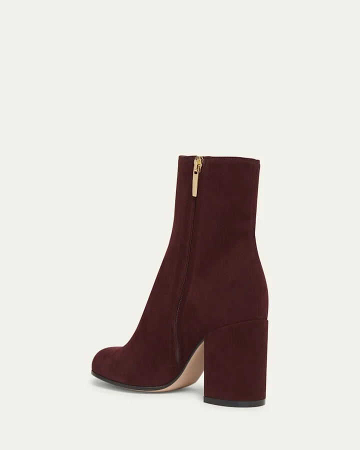 Joelle Suede Block-Heel Booties - Image 3