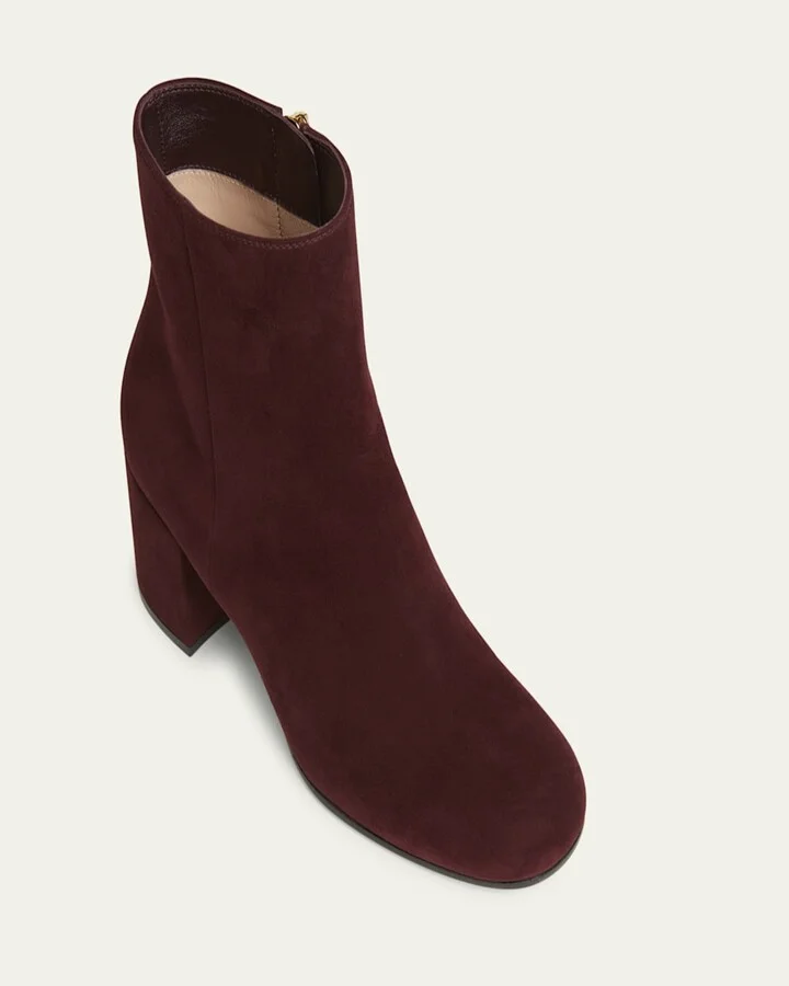 Joelle Suede Block-Heel Booties - Image 7
