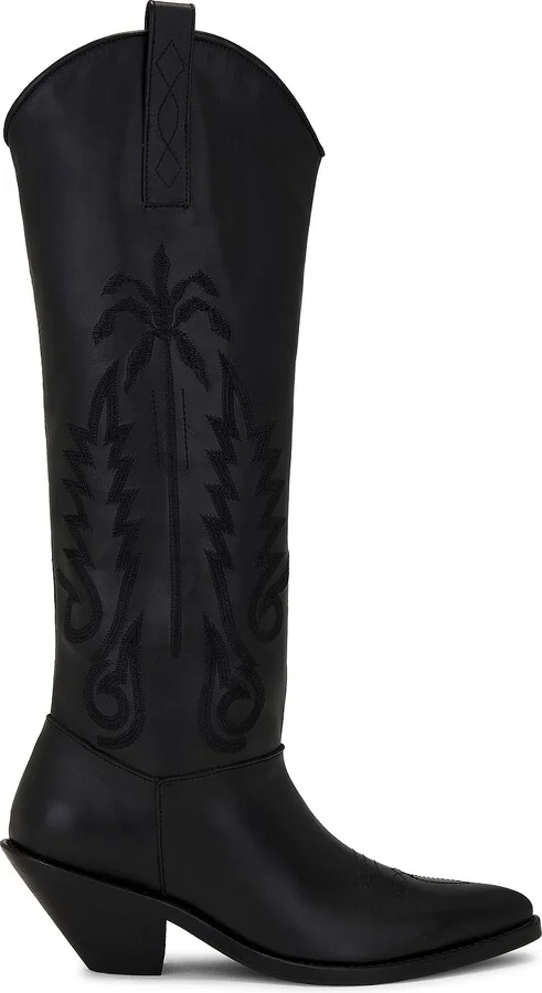 Johanna Ortiz Black Journey To The East Leather Boots in Black