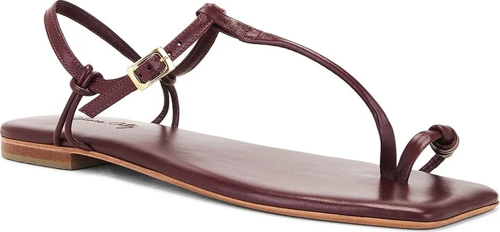 Johanna Ortiz Charted Dream Flats in Wine - Image 2