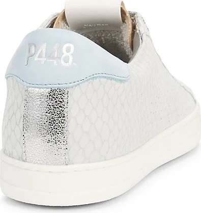 John Embossed Leather Low-Top Sneakers - Image 3